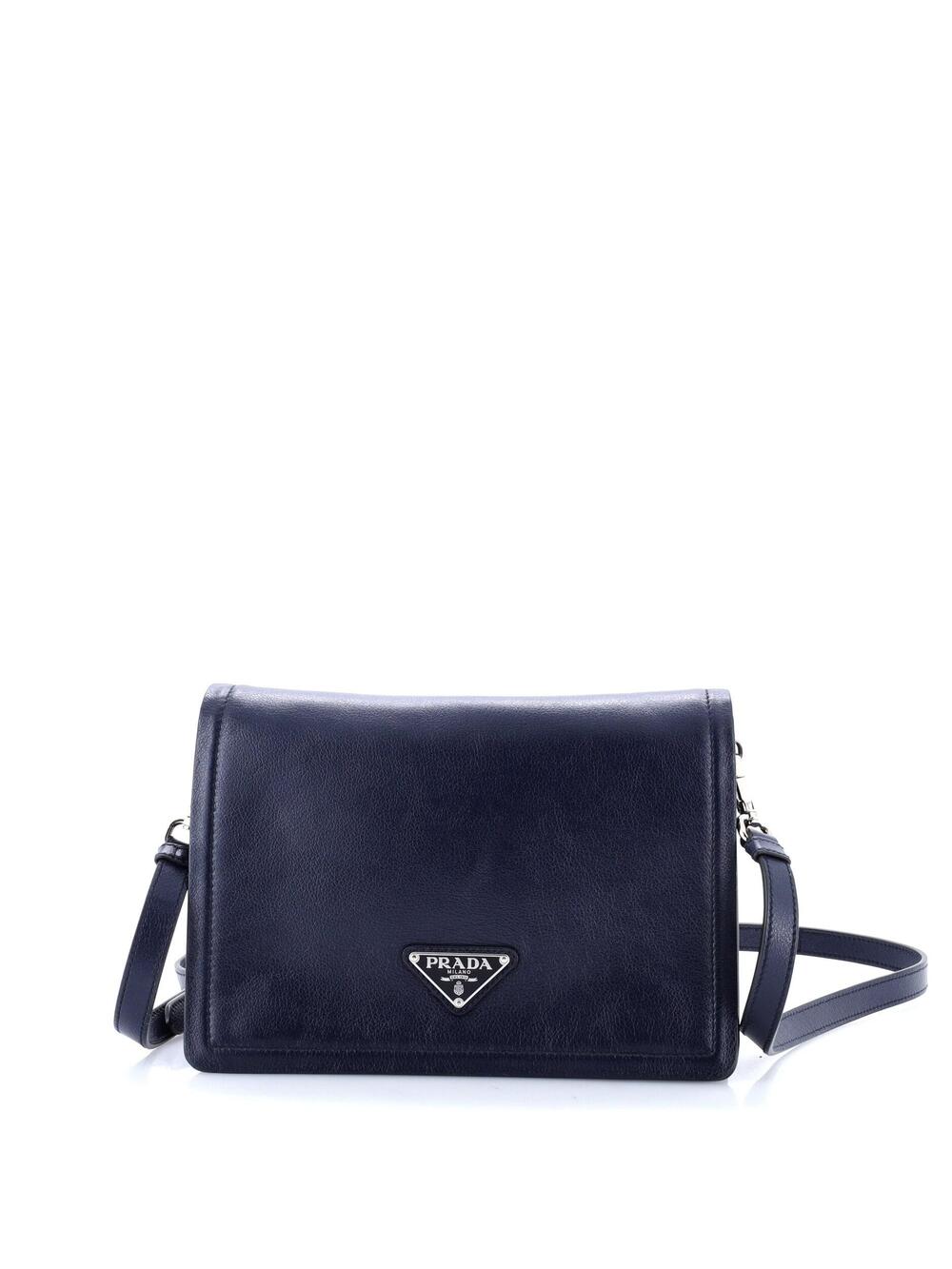 Prada Full Flap Shoulder Bag Glace Calf #374776P12B